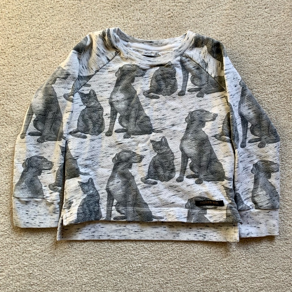 Finger In The Nose Kids Cat & Dog Sweatshirt